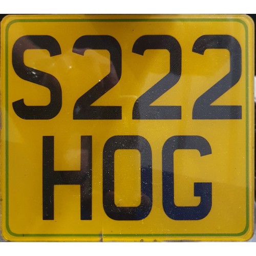 876A - Number on plate on retention - S222 HOG
