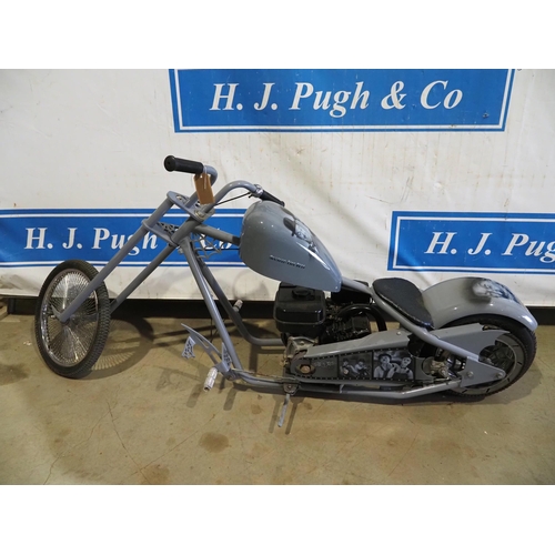 1052 - American style chopper motorcycle with pull start mower engine.