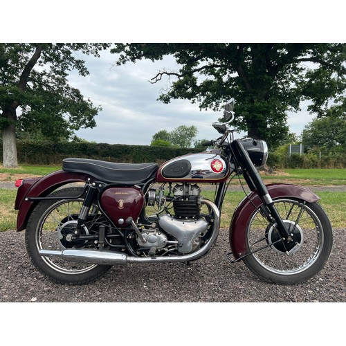 968 - BSA A7 Motorcycle, 1959, 500cc. Near showroom condition, paintwork and frame stove enamelled as orig... 