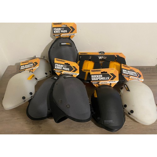 309 - 2 - Pairs of heavy duty kneepads with assorted kneepad attachments