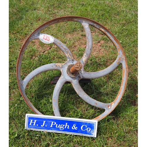 135 - Cast iron wheel