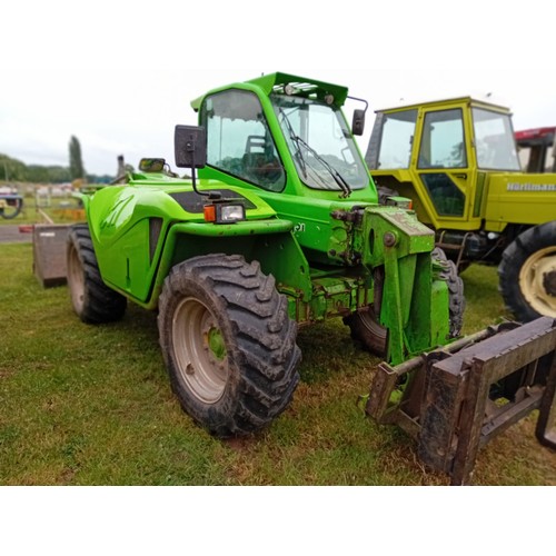 1600 - Merlo 40.7 Telehandler with pallet tines, 2010. Showing 7255 hours. 140HP, 40 KPH. Pick up hitch. Go... 