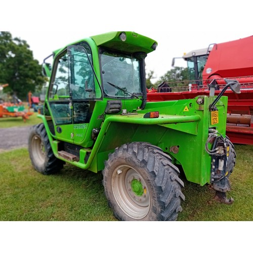 1600 - Merlo 40.7 Telehandler with pallet tines, 2010. Showing 7255 hours. 140HP, 40 KPH. Pick up hitch. Go... 