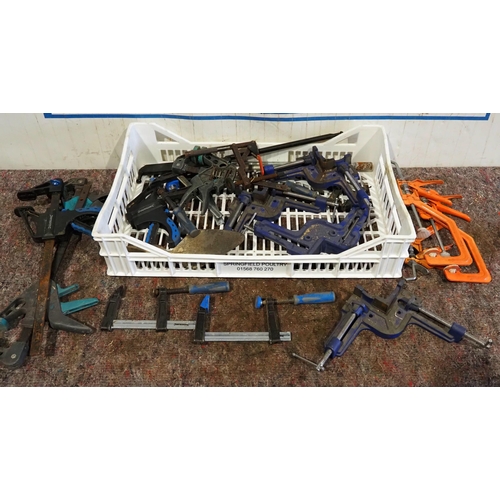 269 - Large quantity of assorted clamps