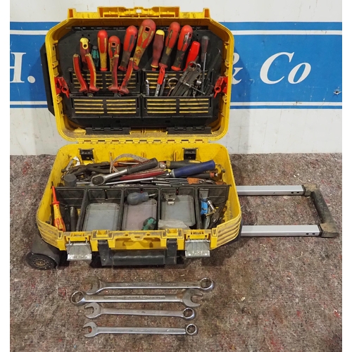 276 - Stanley suitcase toolbox to include screwdrivers, spanners etc.