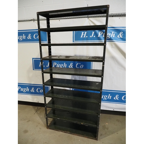 348 - Metal racking with 10 shelves 72