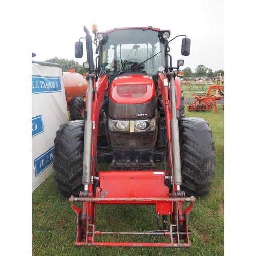 1591 - Case 115U 4wd tractor, 2013. C/w Case LRZ100 loader. Recent dealer full service. Showing 9500 hours.... 