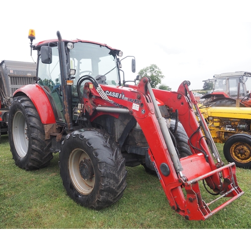 1591 - Case 115U 4wd tractor, 2013. C/w Case LRZ100 loader. Recent dealer full service. Showing 9500 hours.... 