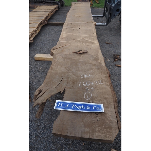 153 - Oak slab 260x32x3 - 1