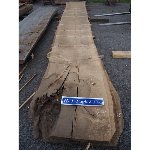 154 - Oak slab 260x32x3 - 1