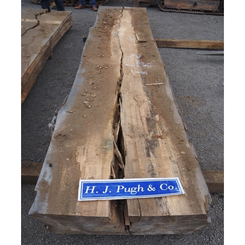 159 - Beech slab 160x30x2½ - 4 split