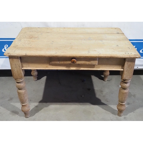 382 - Pine table with drawer 48