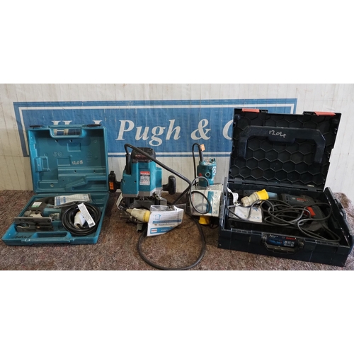 550 - Bosch drill, Makita routers and Makita jigsaw