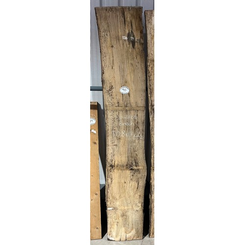 90 - Spalted Beech 108”x17”x2 1/2”