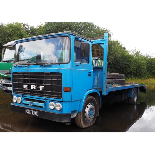 307 - ERF Beavertail lorry. 1978. Runs and drives. Showing 446,620 miles. 15.5 Ton. MOT and tax exempt. Re... 