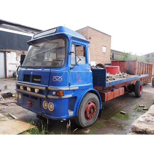 308 - ERF flat bed lorry fitted with Gardener 120 engine. Showing 700,164 miles