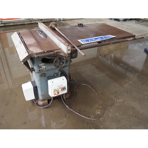 221 - Wadkin Bursgreen 3592 table saw No.522837, 10