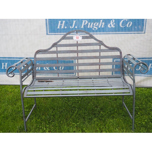 10 - Metal bench 4ft
