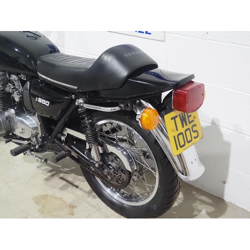 869 - Kawasaki Z650 B1 motorcycle, 1977, 649cc.
Frame no. 020809
Engine no. 032098
Not run for 12 months b... 