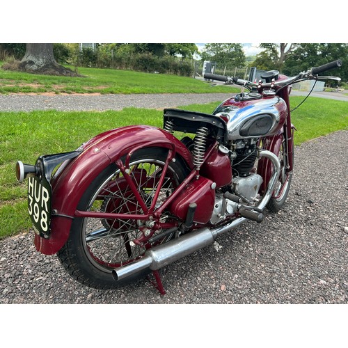 832 - Triumph 500 Speed Twin motorcycle. 1947. 500cc 
Frame no. TF13987
Engine no. 47-5T87445 
A very rare... 