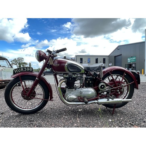 832 - Triumph 500 Speed Twin motorcycle. 1947. 500cc 
Frame no. TF13987
Engine no. 47-5T87445 
A very rare... 