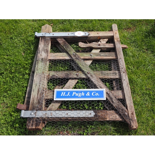 72 - Wooden gates 3ft - 2 and gate posts - 4