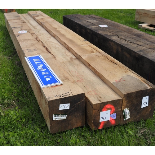 1012 - Oak beams 2.6m x 175x180 - 2 + 1 other