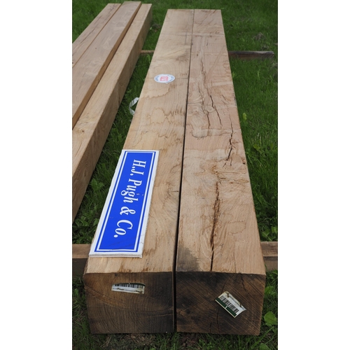 1023 - Oak beams 2.5m x 175x175 - 2