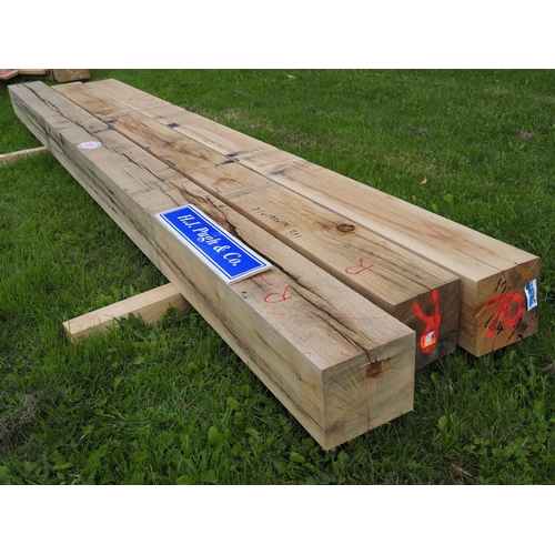 1038 - Oak beams 3.1m x175x175 - 2 + 1 other