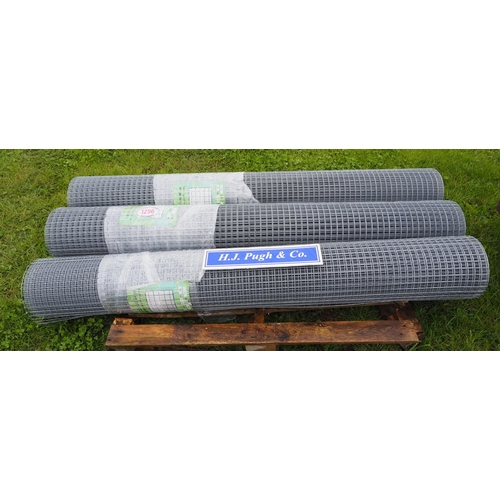 1256 - Hot dipped galvanised 25mm x 25mm hole (seconds) welded mesh 1.8m x 15m. Ideal for fox-proofing/ gen... 