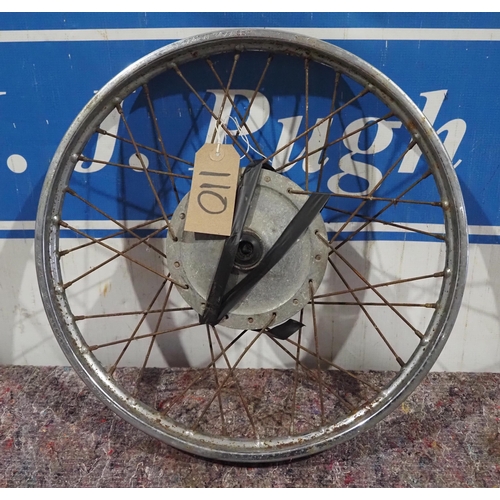 68 - 1973 Yamaha FS1E SS model front wheel in original condition