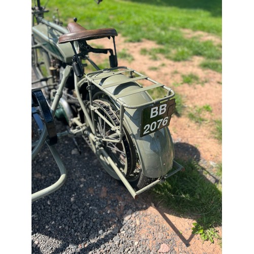 835 - New Hudson Big Six motorcycle sidecar outfit. 1914. 770cc
Engine no. 1022
Has had a complete strip d... 