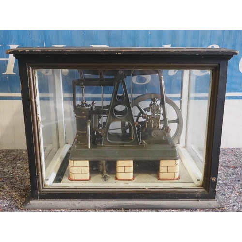 168 - Model beam steam engine in case