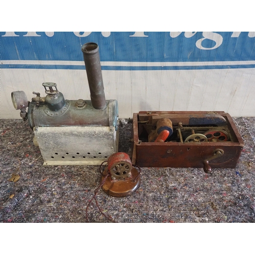 173 - Model boiler engine and geared models etc