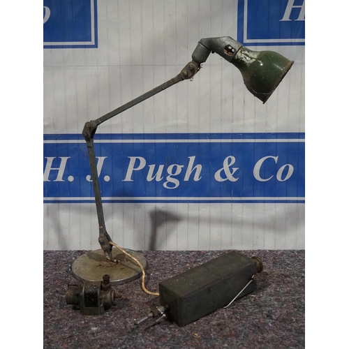 225 - Angle poise lamp, ML magneto and oil dispenser