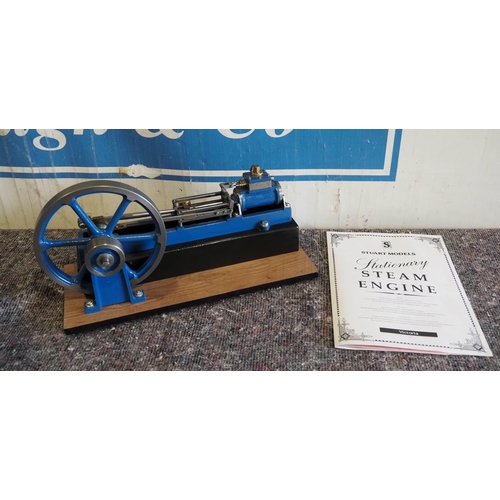 275 - Scale Stewart Victoria horizontal steam engine, working order