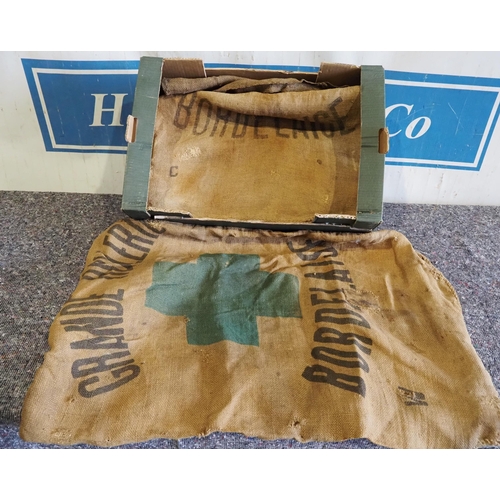 283 - Hessian sacks to include French and post office - 7