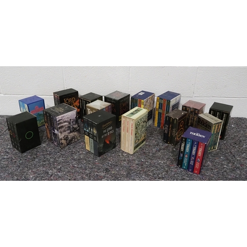 322 - Quantity of Lord of the Rings and The Hobbit boxed book sets, some sealed