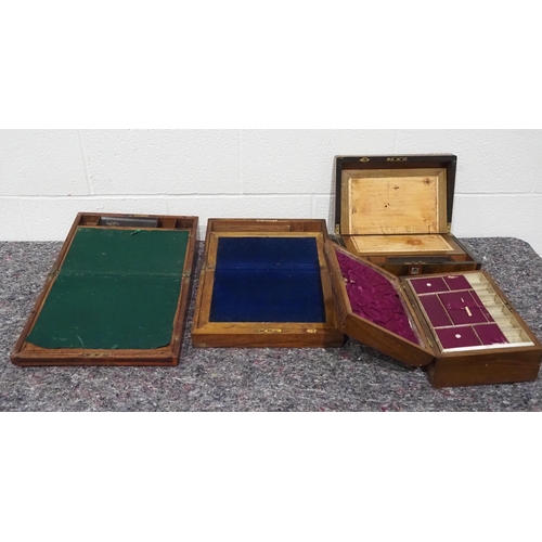 56 - Antique writing slopes and sewing box AF - 4