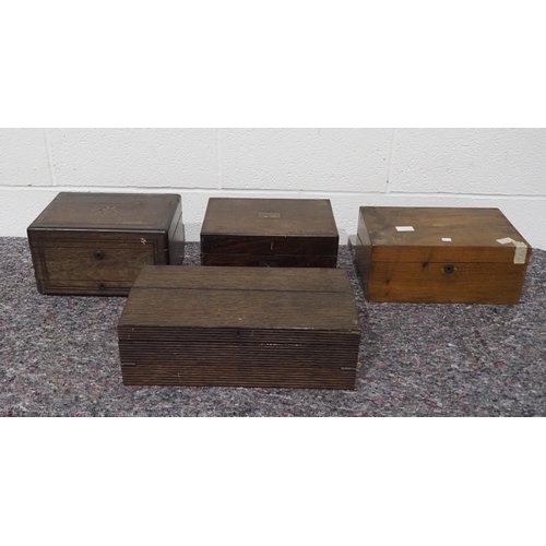 62 - Antique writing slopes and storage boxes AF - 4