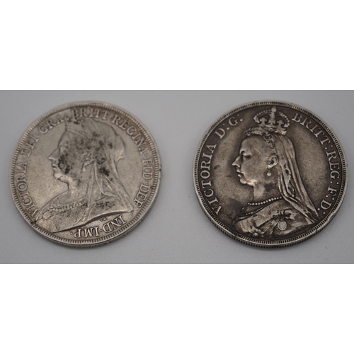 255 - 1889 Queen Victoria Silver crown and 1896 Queen Victoria Silver crown