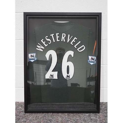 277 - Liverpool FC framed goalkeeper shirt - Westerveld 26