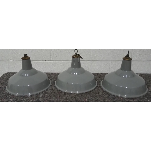 244 - Industrial enamel lamp shades 17