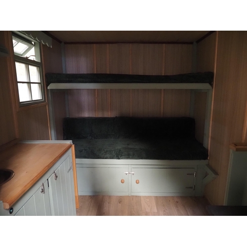 177 - Living van 8 x 6ft. Recently restores, fitted with bunk beds, stove and running water. 12v Electrics... 