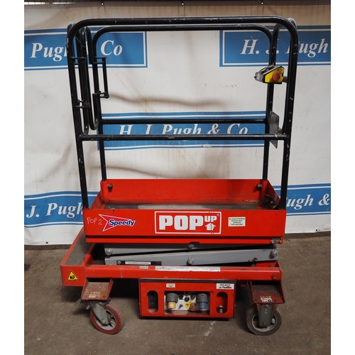 232 - Speedy pop up scissor lift. Working order