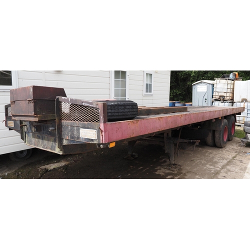 311 - Trail mobile twin axle transport trailer with winch and ramps, 24ft