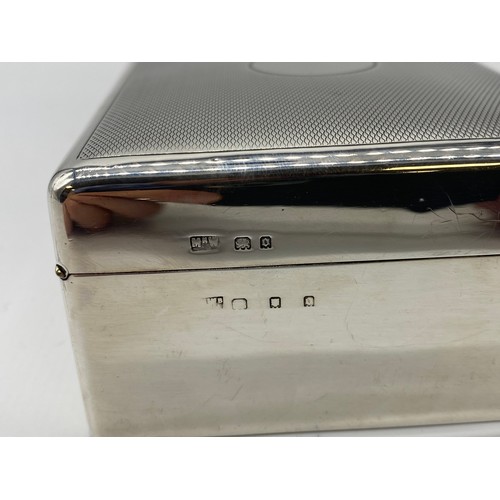 240 - 1977 The Queen's Silver Jubilee silver hall marked cigarette case with wood lining