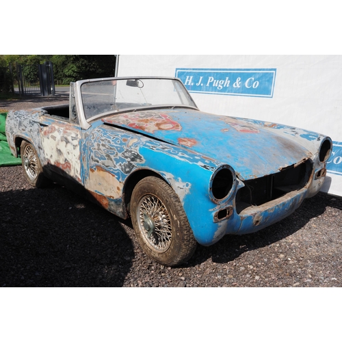 252 - Austin Healey Sprite mk2 project. 1966.
Has been in storage since 1990. 12G295 Cylinder head.
Reg. H... 