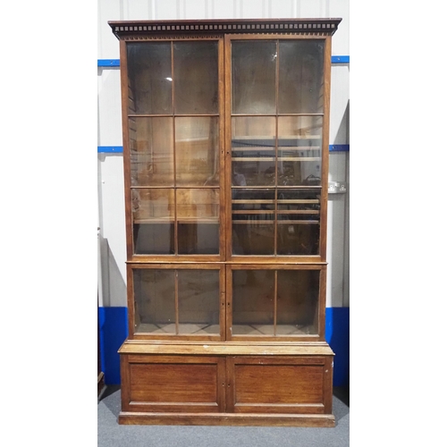 458 - Mahogany glazed bookcase 98