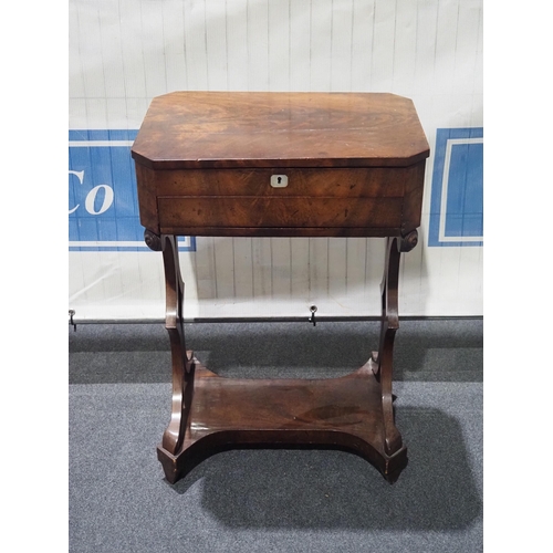 472 - Victorian mahogany sewing box